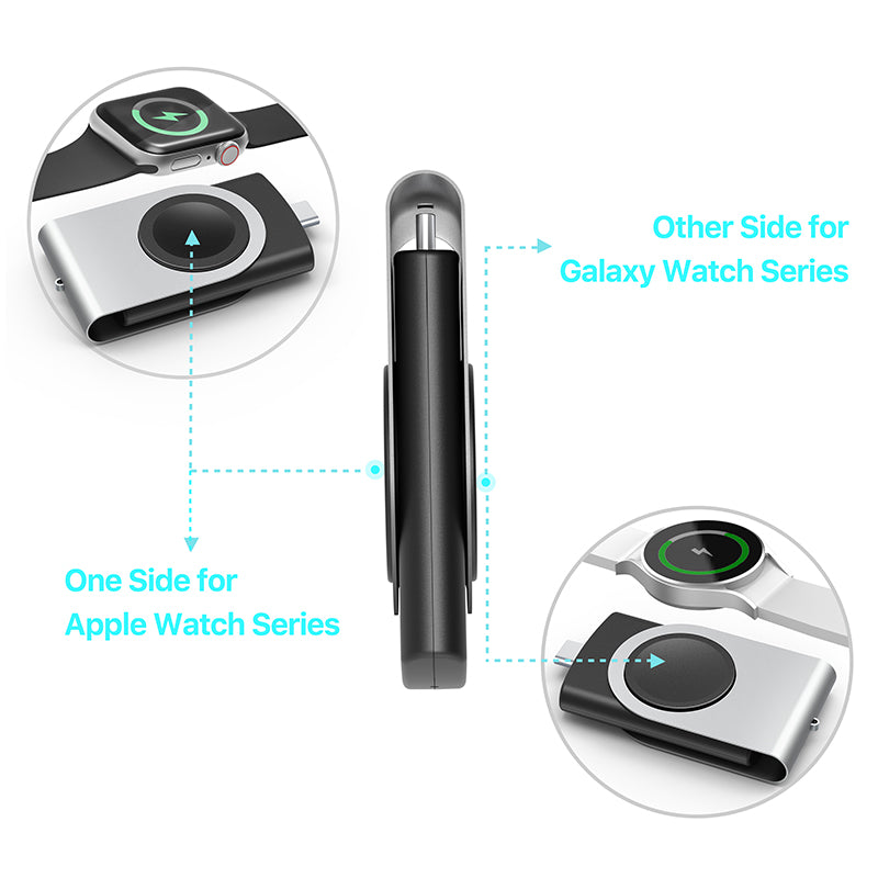 3-in-1 Dual-Sided Wireless Watch Charger